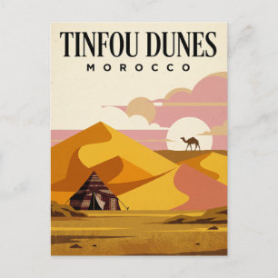 Cartão Postal de Viagem Antigo   Dunas de Tinfou M
