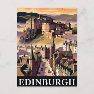 Cartão Postal de Viagem Antigo EDIMBURGO