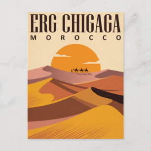 Cartão Postal de Viagem Antigo   Erg Chebbi Marroc