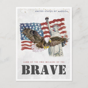 Cartão Postal de Viagem Antigo Estados Unidos da