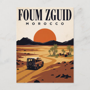 Cartão Postal de Viagem Antigo   Foum Zguid Marroc