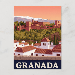 Cartão Postal de Viagem Antigo Granada