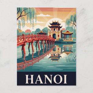 Cartão Postal de Viagem Antigo HANOI
