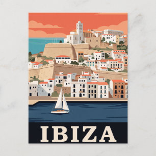 Cartão Postal de Viagem Antigo Ibiza