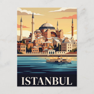 Cartão Postal de Viagem Antigo Istambul
