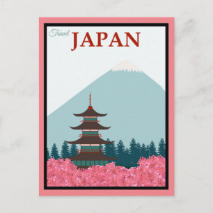 Cartão Postal de Viagem Antigo JAPÃO