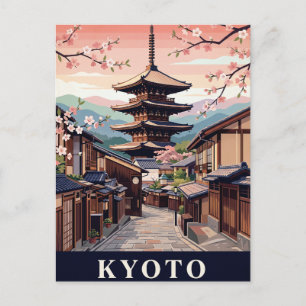 Cartão Postal de Viagem Antigo KYOTO