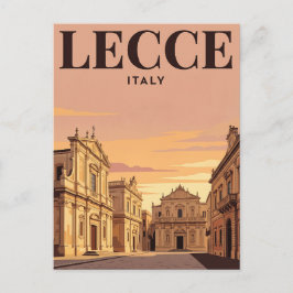 Cartão Postal de Viagem Antigo | Lecce, Itália