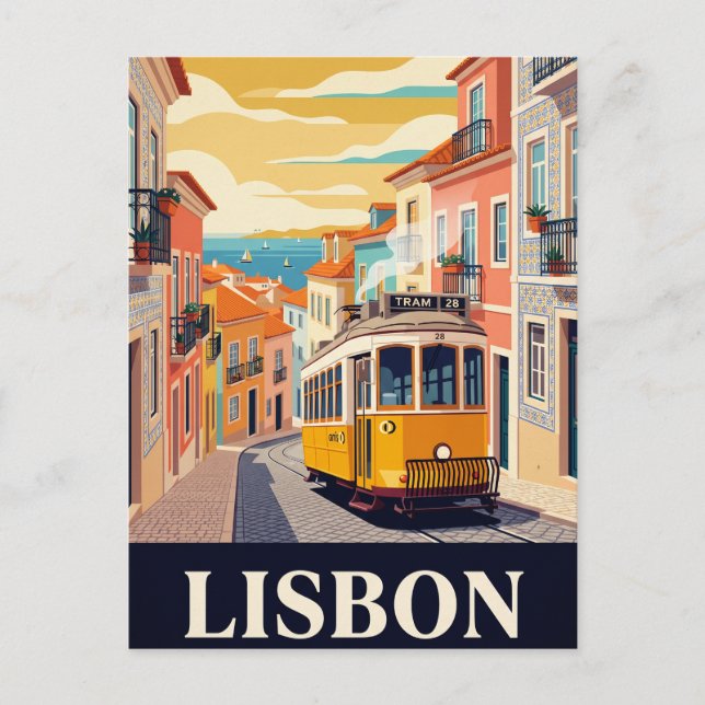Cartão Postal de Viagem Antigo | LISBOA (Frente)