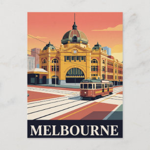 Cartão Postal de Viagem Antigo   MELBOURNE