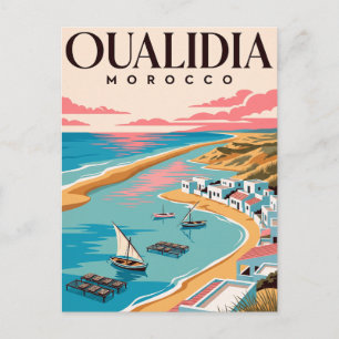 Cartão Postal de Viagem Antigo   Oualidia Marrocos