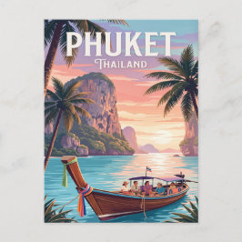 Cartão Postal de Viagem Antigo | Phuket Tailândia