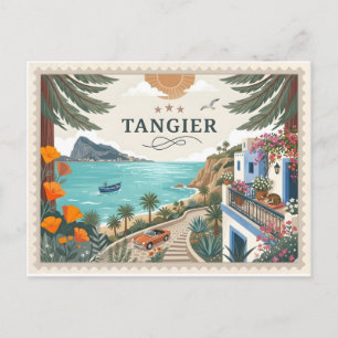 Cartão Postal de Viagem Antigo Tânger Marrocos