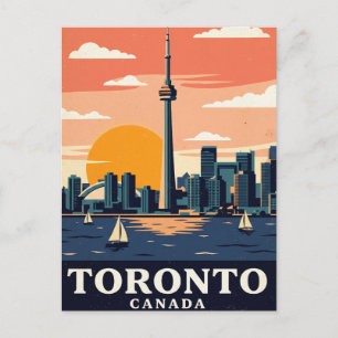 Cartão Postal de Viagem Antigo Toronto Canadá