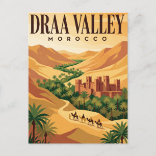 Cartão Postal de Viagem Antigo   Vale do Draa Marr