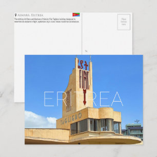 Cartão Postal de Viagem Asmara, Eritreia