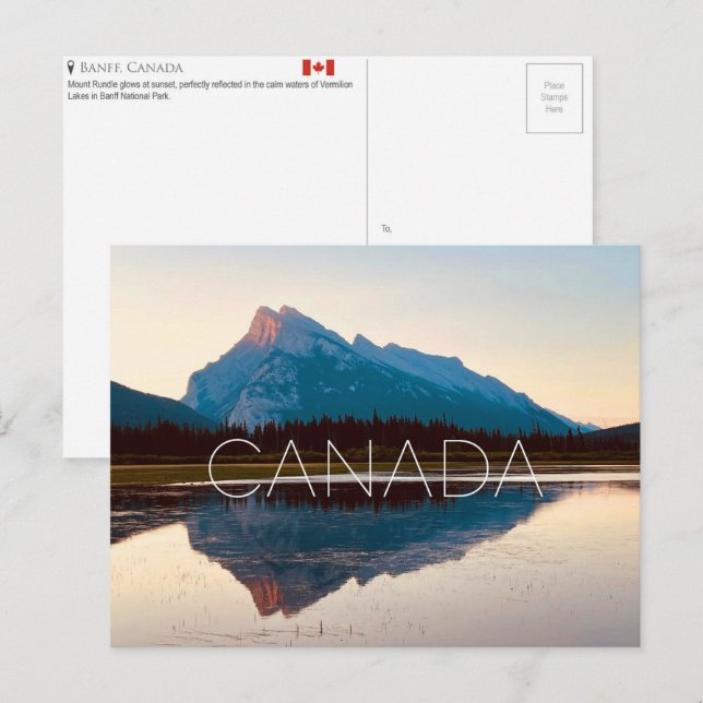 Cartão Postal de Viagem Banff Park, Canadá (Frente/Verso)