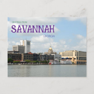 Cartão postal de viagem cênica de Savannah Geórgia
