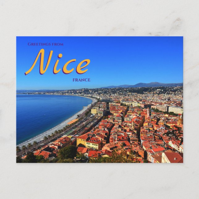 Cartão postal de viagem da cidade cênica de Nice F (Frente)
