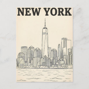 cartão postal de viagem da cidade de Nova York