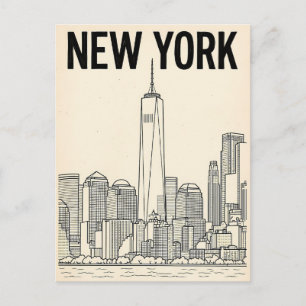 cartão postal de viagem da cidade de Nova York