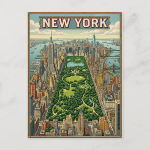 cartão postal de viagem da cidade de Nova York
