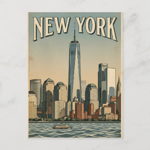 cartão postal de viagem da cidade de Nova York