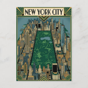 cartão postal de viagem da cidade de Nova York