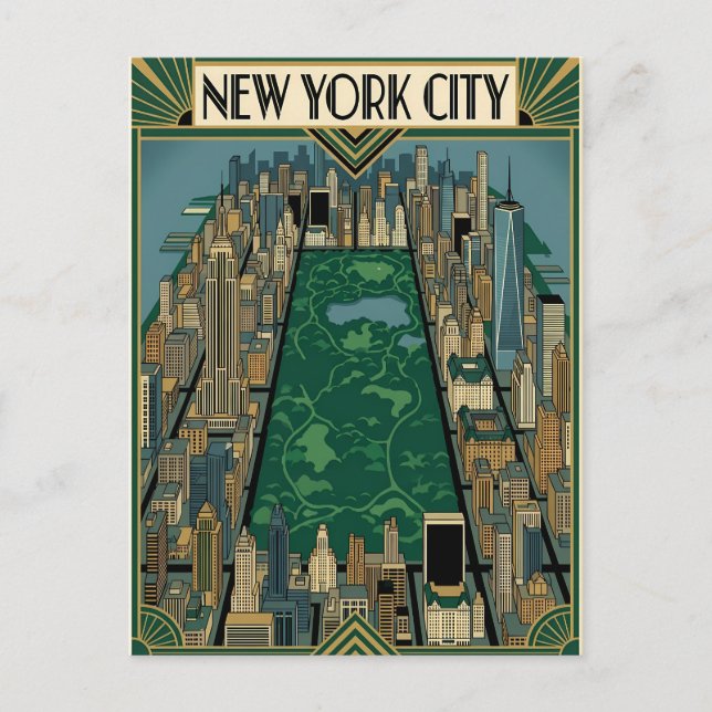 cartão postal de viagem da cidade de Nova York (Frente)