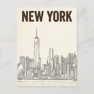 cartão postal de viagem da cidade de Nova York