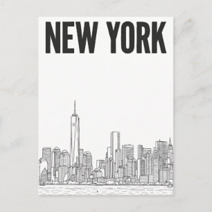 cartão postal de viagem da cidade de Nova York