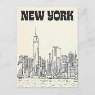 cartão postal de viagem da cidade de Nova York