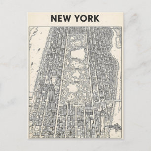 cartão postal de viagem da cidade de Nova York