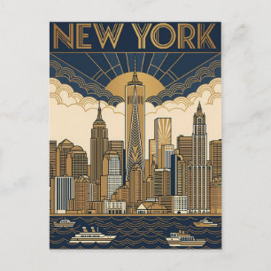cartão postal de viagem da cidade de Nova York