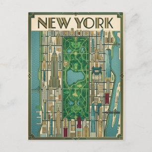 cartão postal de viagem da cidade de Nova York