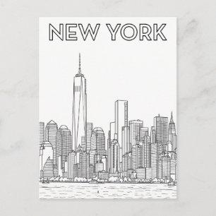 cartão postal de viagem da cidade de Nova York