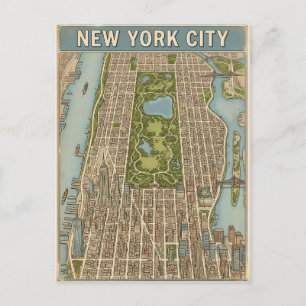 cartão postal de viagem da cidade de Nova York