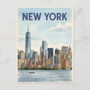 cartão postal de viagem da cidade de Nova York