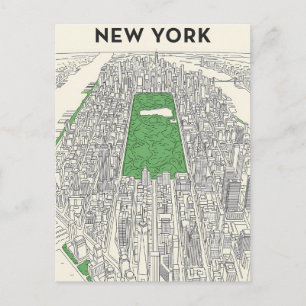 cartão postal de viagem da cidade de Nova York