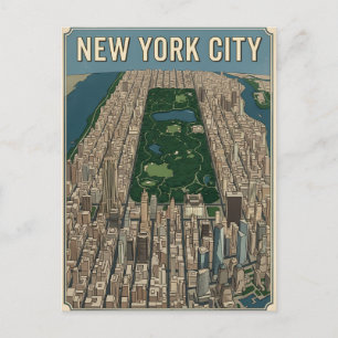 cartão postal de viagem da cidade de Nova York