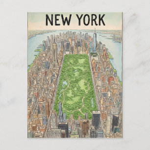 cartão postal de viagem da cidade de Nova York