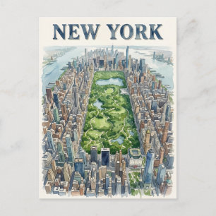 cartão postal de viagem da cidade de Nova York