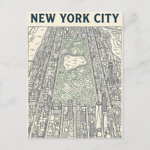 cartão postal de viagem da cidade de Nova York