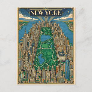 cartão postal de viagem da cidade de Nova York