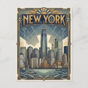 cartão postal de viagem da cidade de Nova York