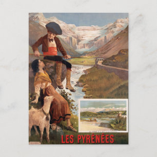 Cartão Postal de Viagem da França Antiga