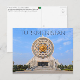Cartão postal de viagem de Ashgabat, Turcomenistão