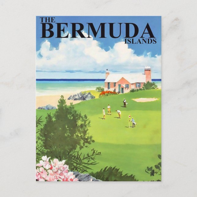 Cartão postal de viagem de Bermudas (Frente)