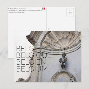 Cartão postal de viagem de Bruxelas, Bélgica