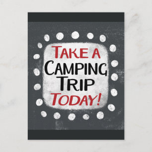 Cartão postal de viagem de camping hoje